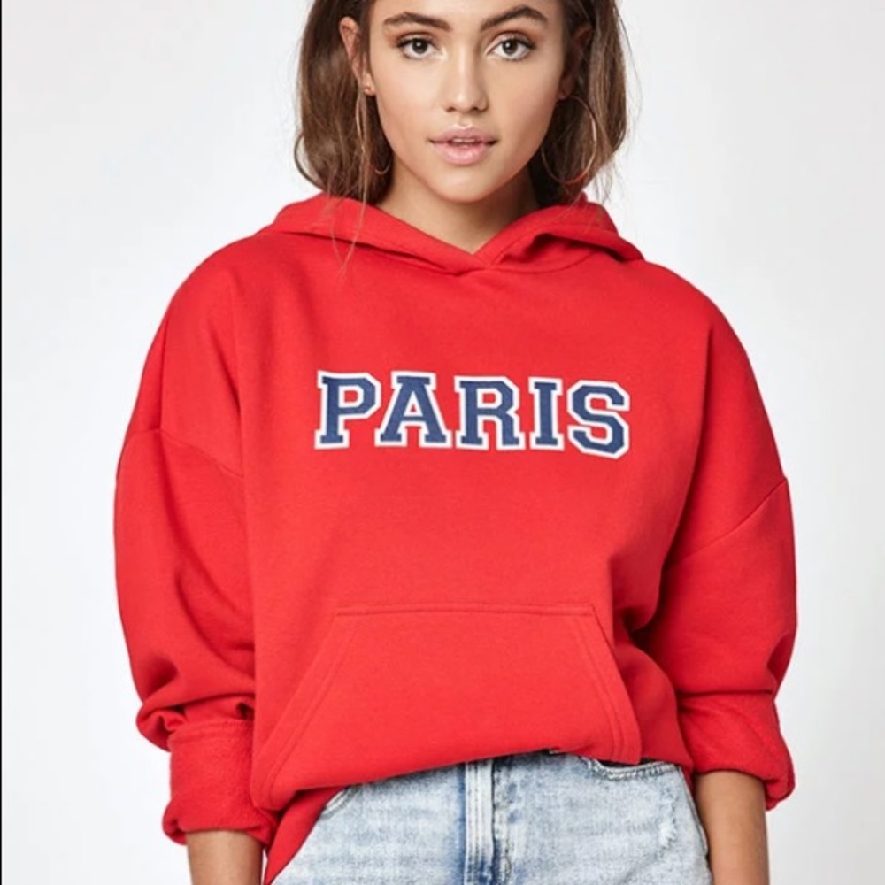 PacSun LA Hearts Red Paris Hoodie